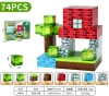 Minecraft Magnetic Building Block Forest House Application Scenario